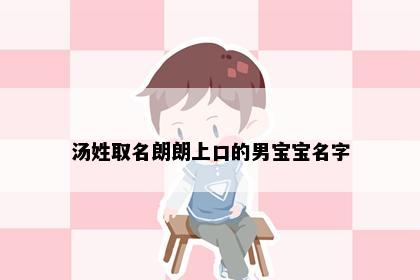 汤姓取名朗朗上口的男宝宝名字